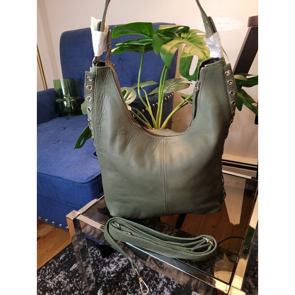 Beautiful Olive Green Boho Shoulder Bag- Slight Imperfections See Description - Picture 9 of 16